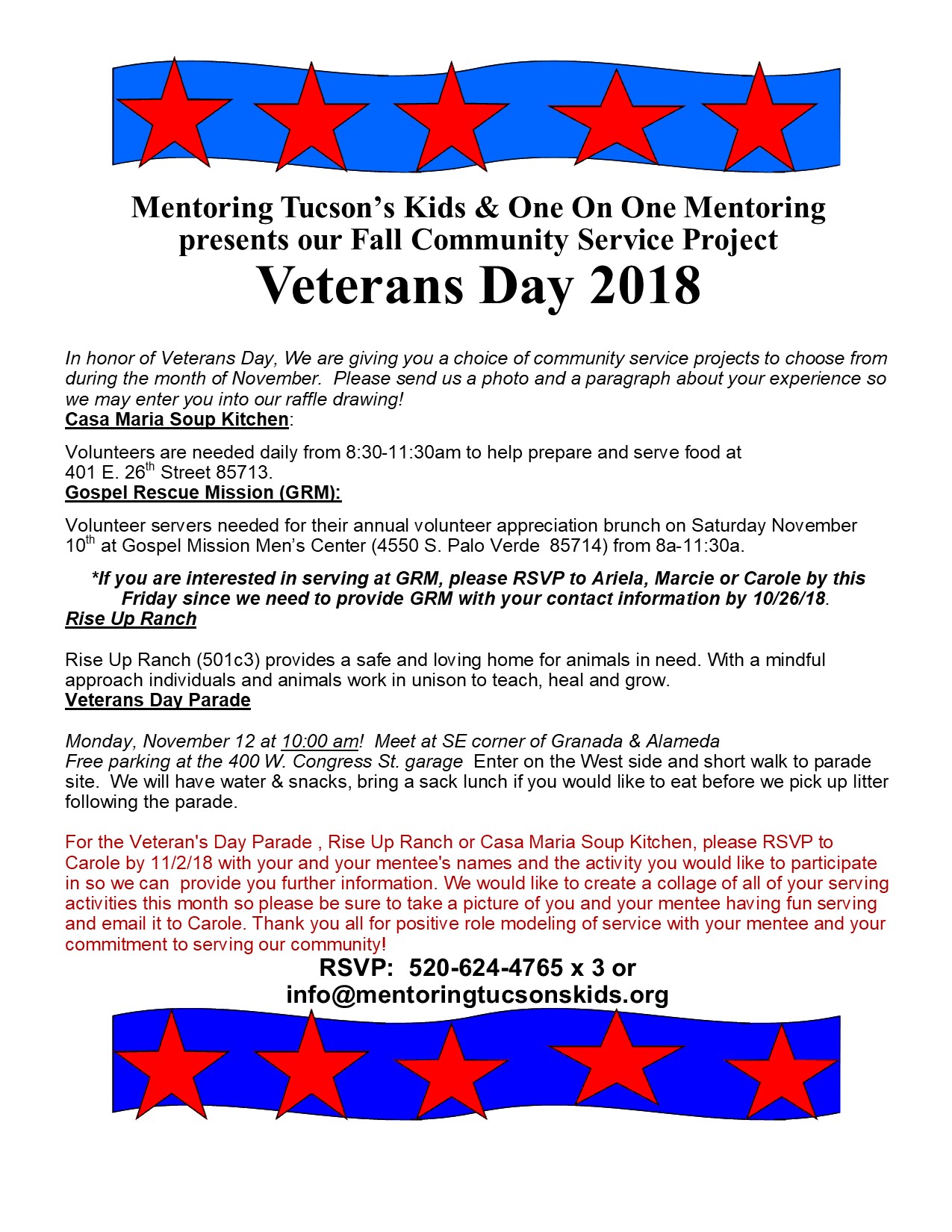 Veterans Day  Flyer 2018